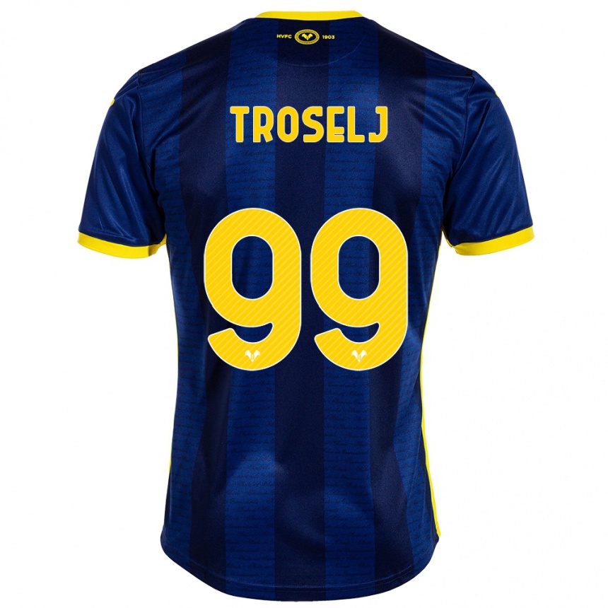 Women Football Ethan Troselj #99 Navy Home Jersey 2023/24 T-Shirt Canada