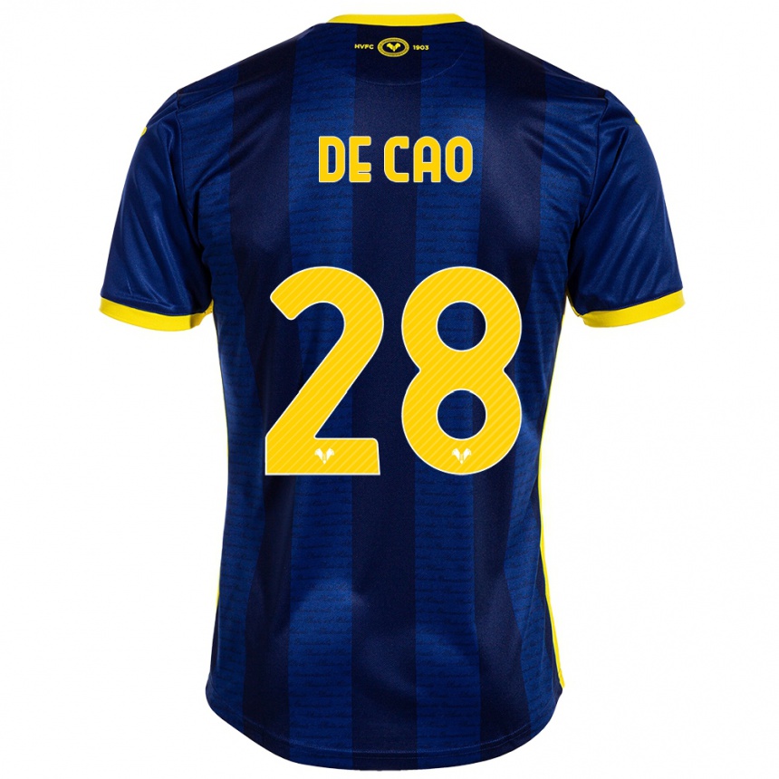 Women Football Elena De Cao #28 Navy Home Jersey 2023/24 T-Shirt Canada