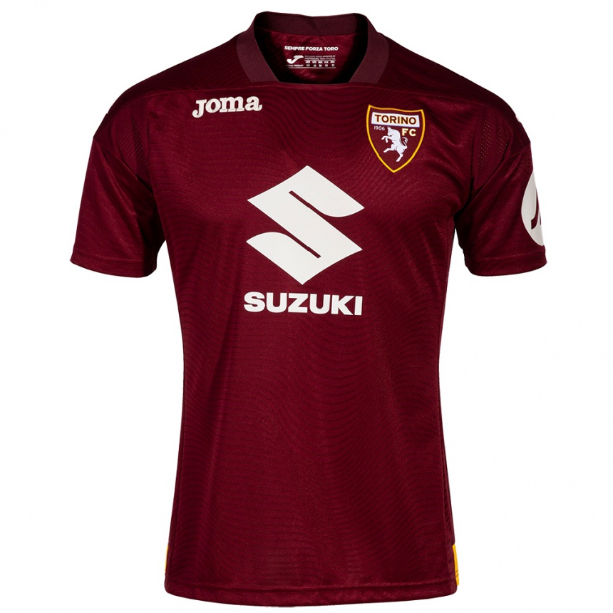 Women Football Giulia Grassino #21 Dark Red Home Jersey 2023/24 T-Shirt Canada