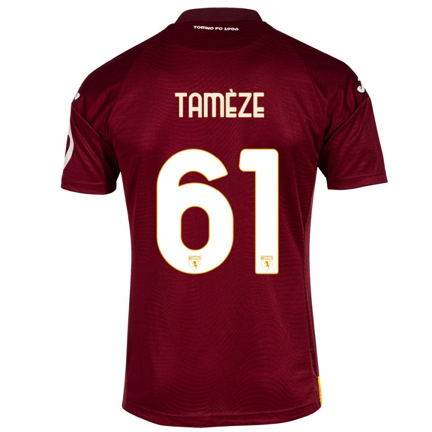 Femme Football Maillot Adrien Tamèze #61 Rouge Foncé Tenues Domicile 2023/24 Canada