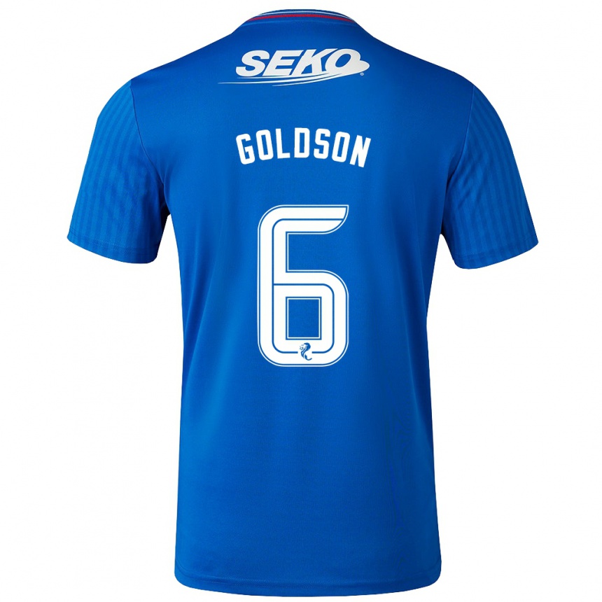 Women Football Connor Goldson #6 Blue Home Jersey 2023/24 T-Shirt Canada