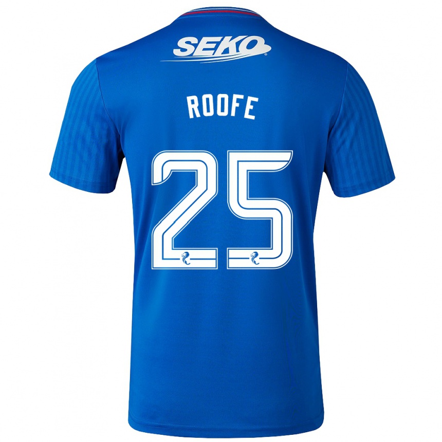 Women Football Kemar Roofe #25 Blue Home Jersey 2023/24 T-Shirt Canada