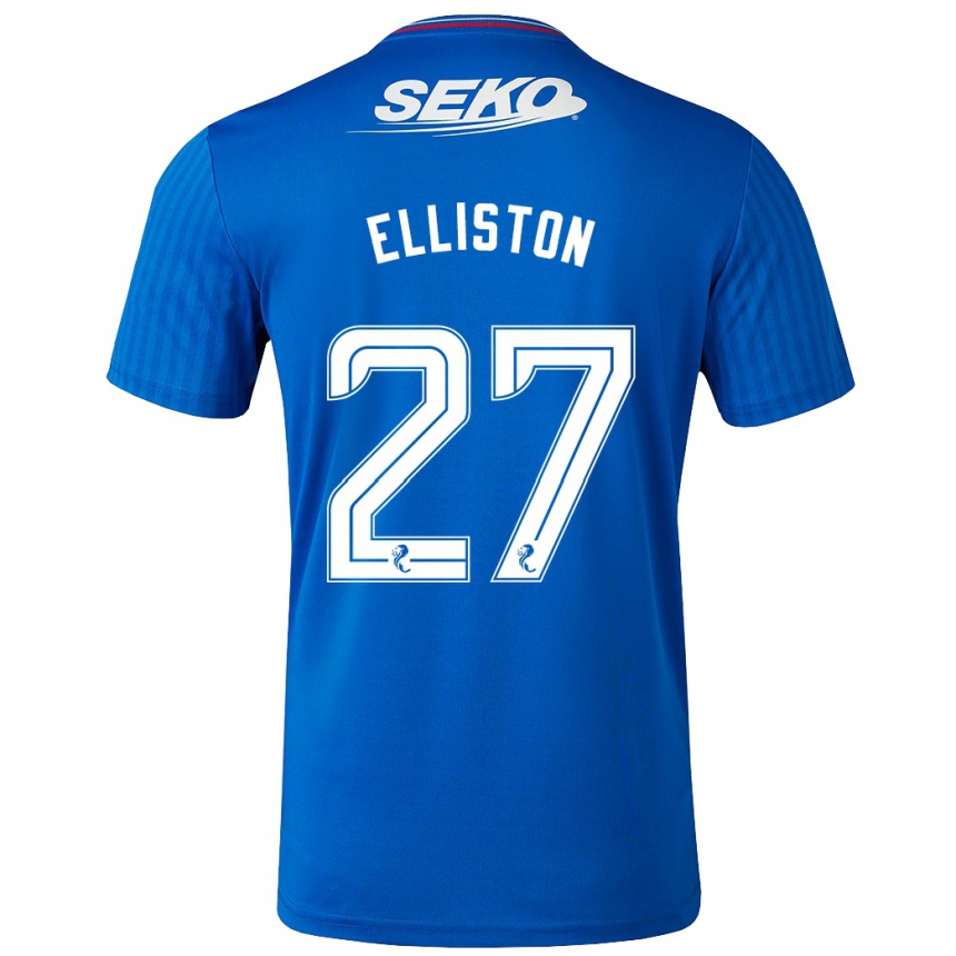 Women Football Maddie Elliston #27 Blue Home Jersey 2023/24 T-Shirt Canada