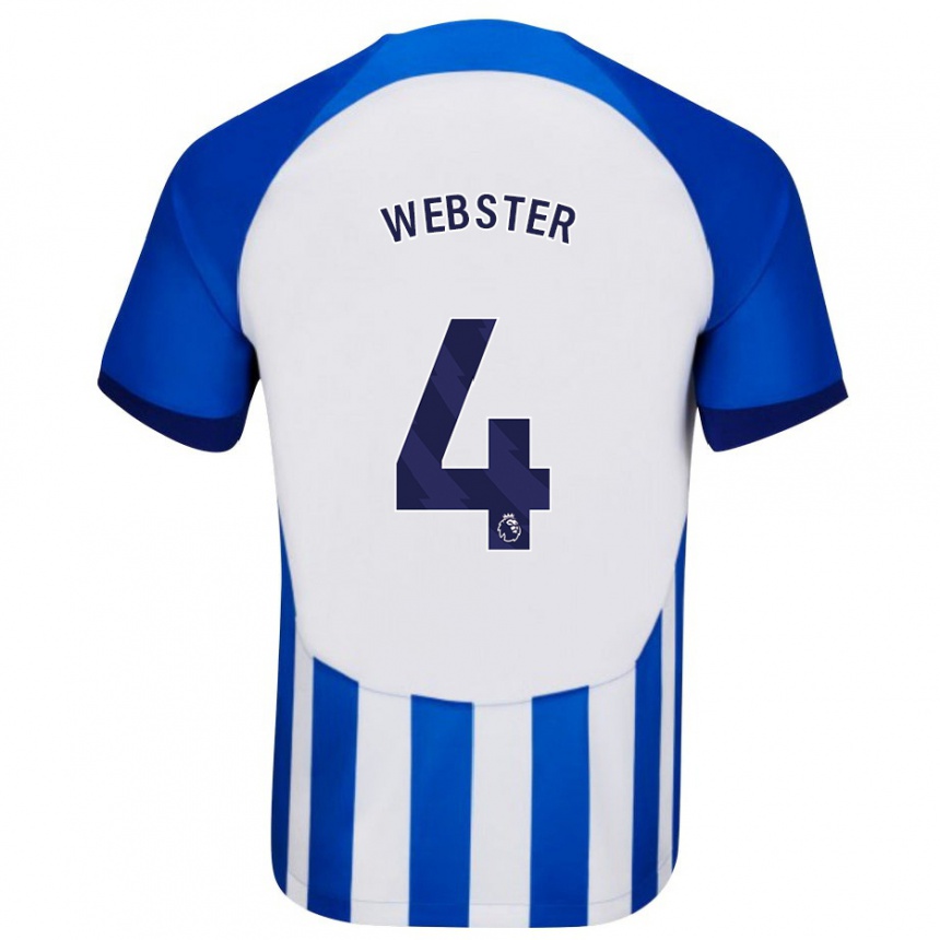 Women Football Adam Webster #4 Blue Home Jersey 2023/24 T-Shirt Canada