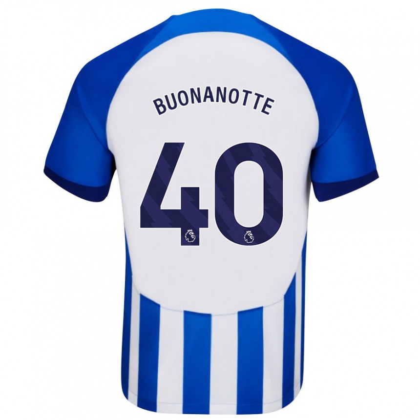 Women Football Facundo Buonanotte #40 Blue Home Jersey 2023/24 T-Shirt Canada