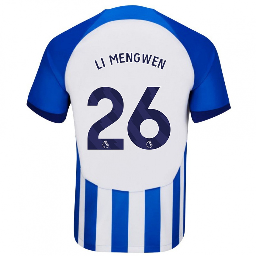 Femme Football Maillot Li Mengwen #26 Bleu Tenues Domicile 2023/24 Canada