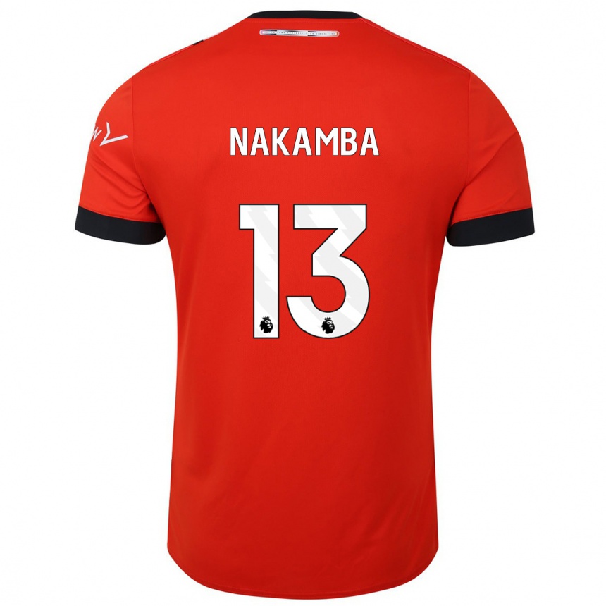 Women Football Marvelous Nakamba #13 Red Home Jersey 2023/24 T-Shirt Canada