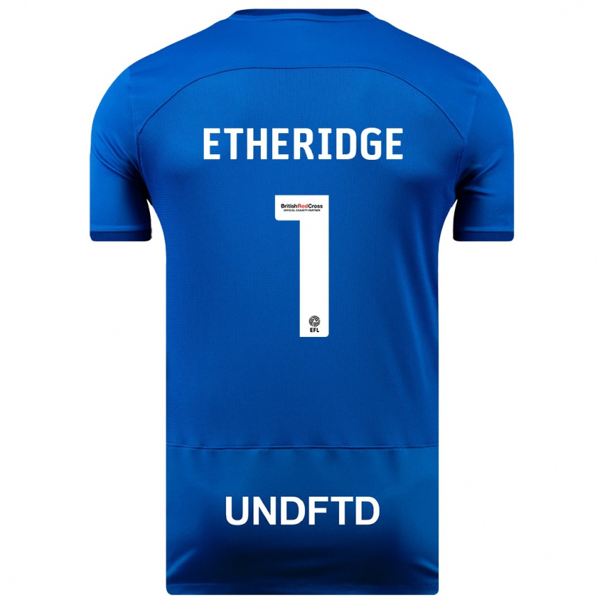 Women Football Neil Etheridge #1 Blue Home Jersey 2023/24 T-Shirt Canada