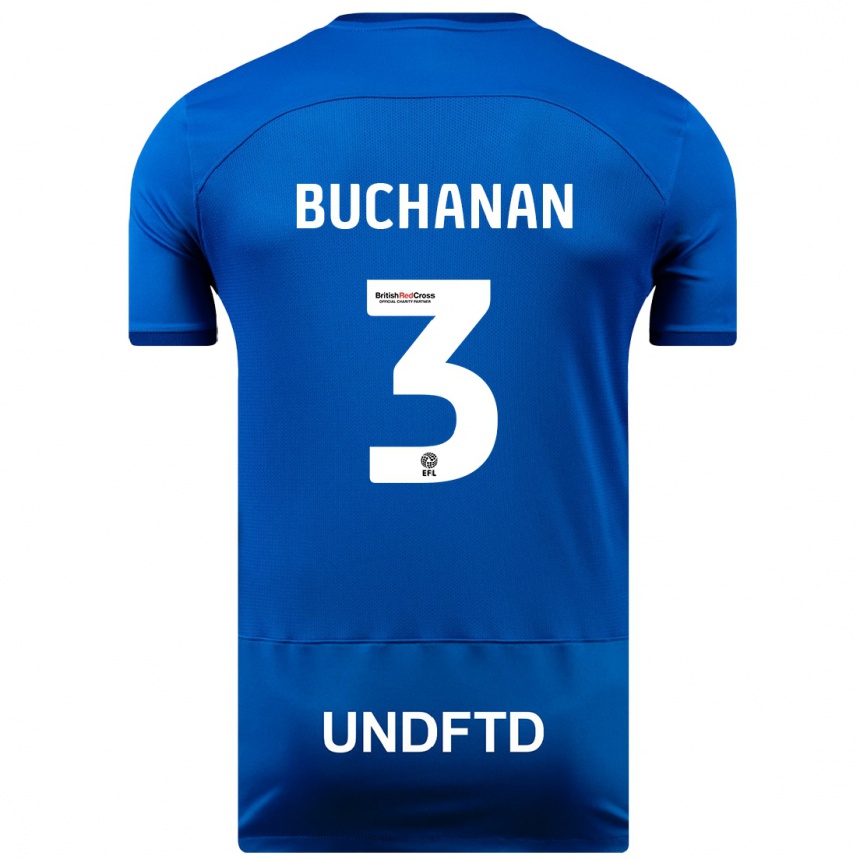 Women Football Lee Buchanan #3 Blue Home Jersey 2023/24 T-Shirt Canada