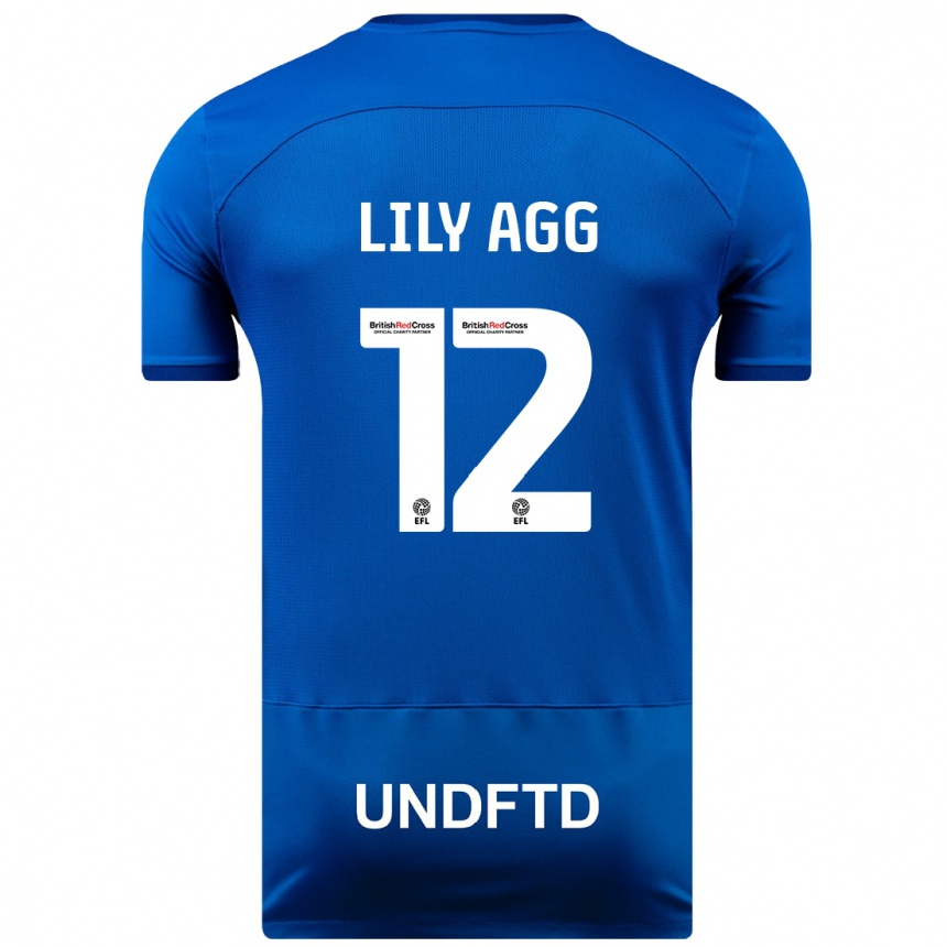 Women Football Lily Agg #12 Blue Home Jersey 2023/24 T-Shirt Canada