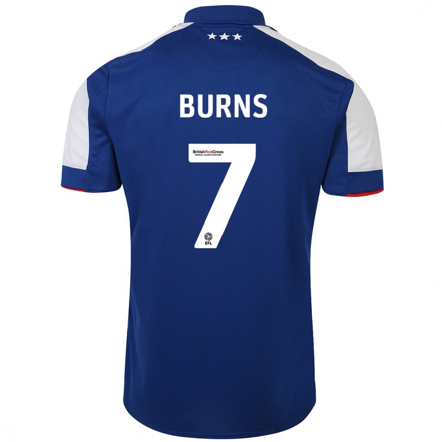 Women Football Wes Burns #7 Blue Home Jersey 2023/24 T-Shirt Canada