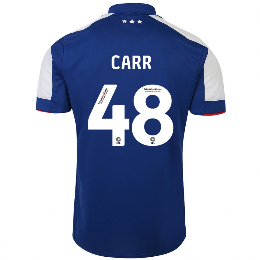 Women Football Ryan Carr #48 Blue Home Jersey 2023/24 T-Shirt Canada