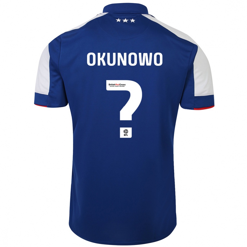 Women Football Emmanuel Okunowo #0 Blue Home Jersey 2023/24 T-Shirt Canada