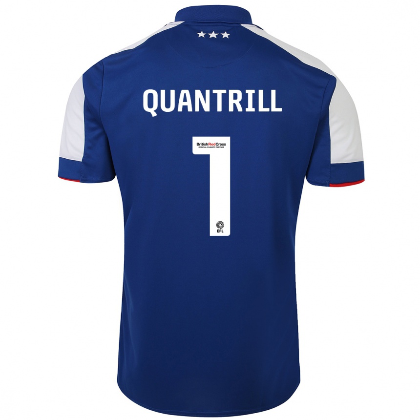 Women Football Sarah Quantrill #1 Blue Home Jersey 2023/24 T-Shirt Canada