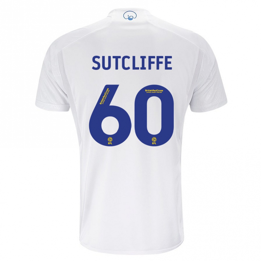 Women Football Harvey Sutcliffe #60 White Home Jersey 2023/24 T-Shirt Canada