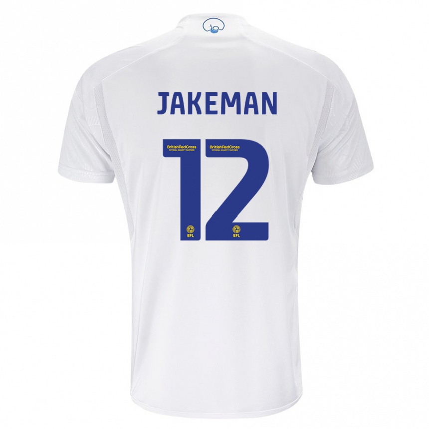 Women Football Harriet Jakeman #12 White Home Jersey 2023/24 T-Shirt Canada