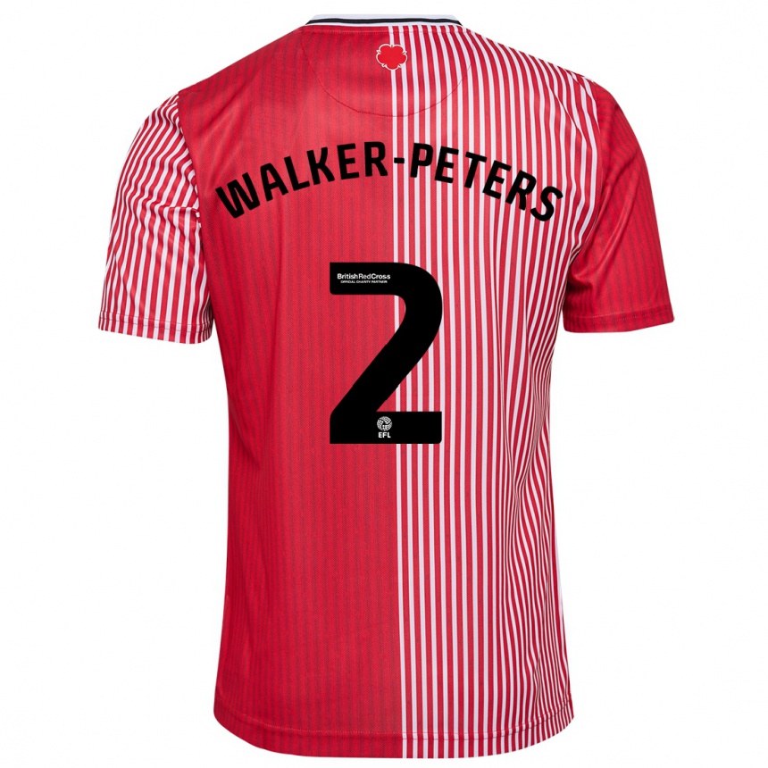 Women Football Kyle Walker-Peters #2 Red Home Jersey 2023/24 T-Shirt Canada