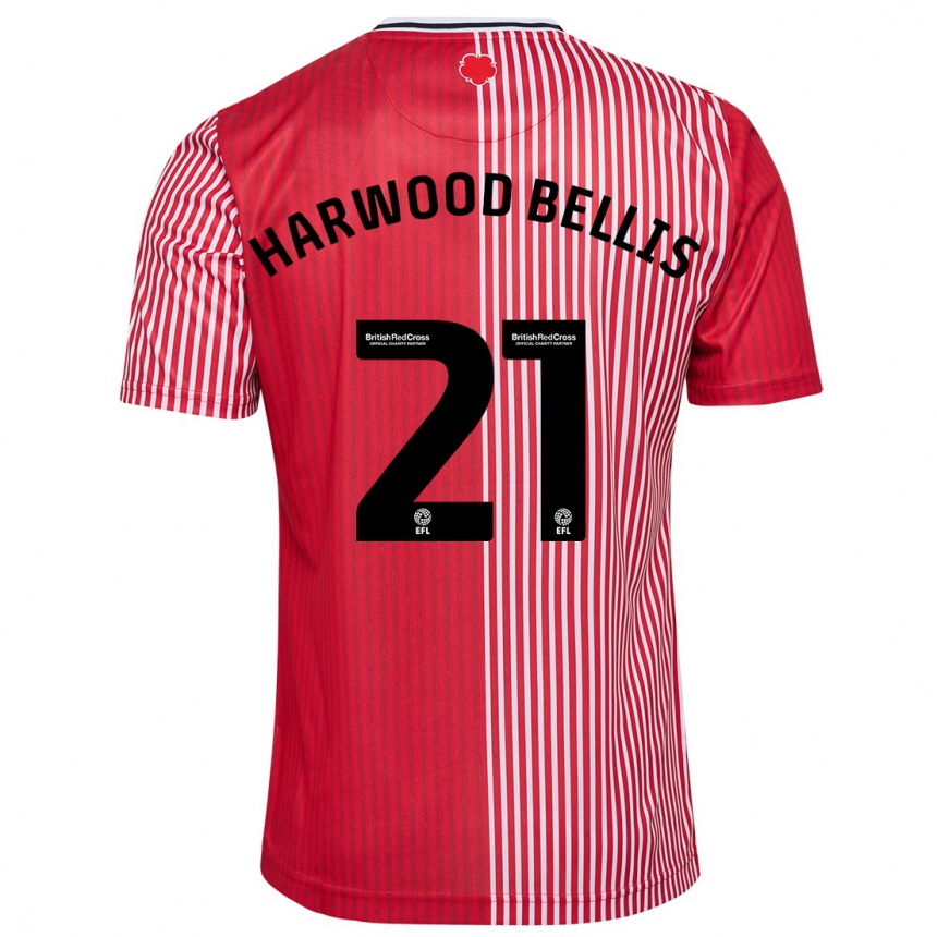 Women Football Taylor Harwood-Bellis #21 Red Home Jersey 2023/24 T-Shirt Canada