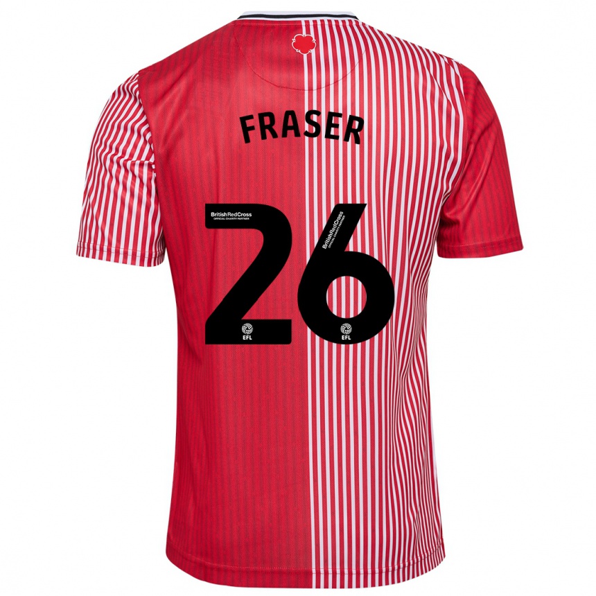 Women Football Ryan Fraser #26 Red Home Jersey 2023/24 T-Shirt Canada