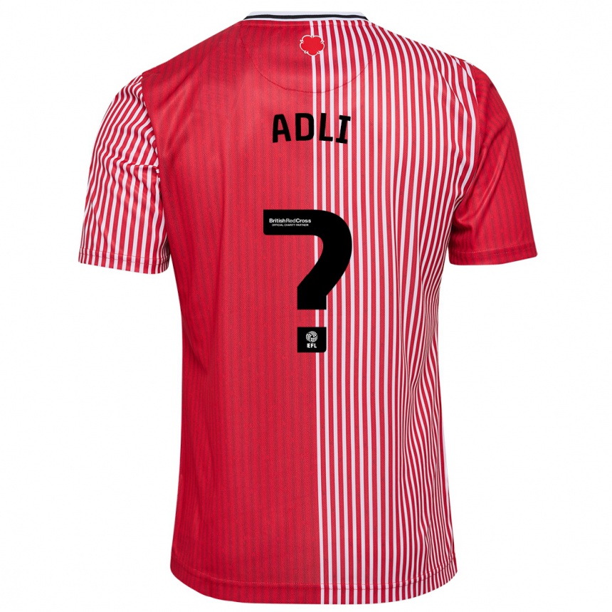 Femme Football Maillot Mohamed Adli #0 Rouge Tenues Domicile 2023/24 Canada