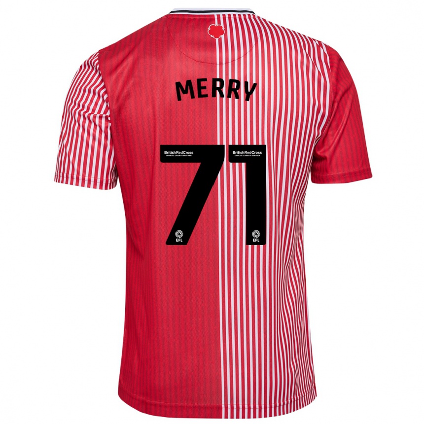 Women Football Will Merry #71 Red Home Jersey 2023/24 T-Shirt Canada