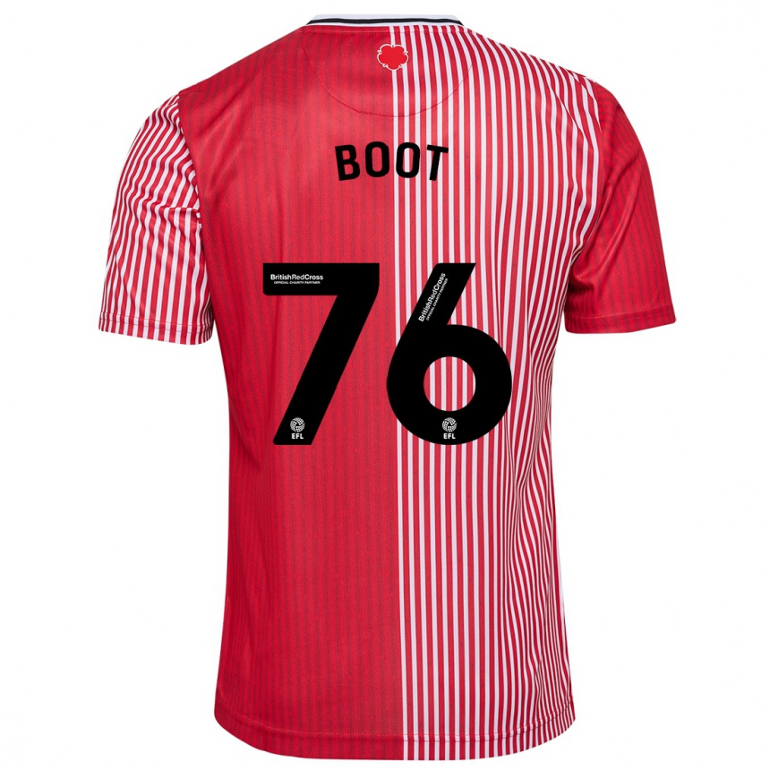 Women Football Nathanael Boot #76 Red Home Jersey 2023/24 T-Shirt Canada