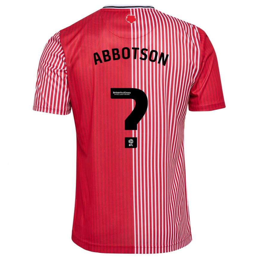 Women Football Oscar Abbotson #0 Red Home Jersey 2023/24 T-Shirt Canada