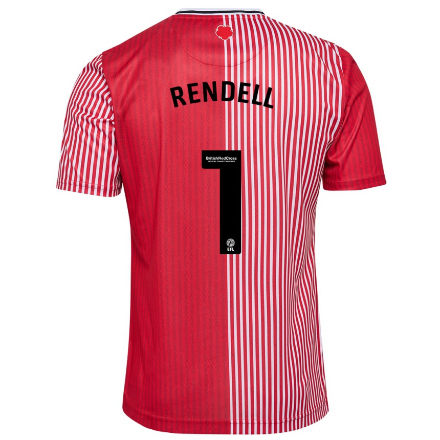 Women Football Kayla Rendell #1 Red Home Jersey 2023/24 T-Shirt Canada