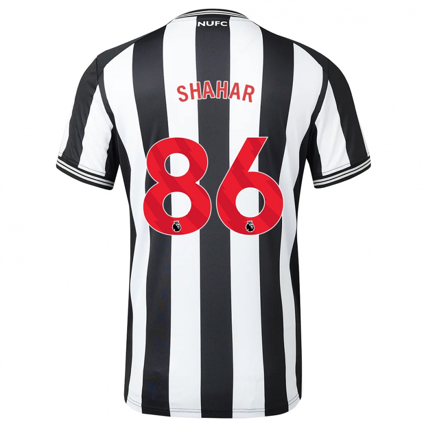 Women Football Leo Shahar #86 Black White Home Jersey 2023/24 T-Shirt Canada