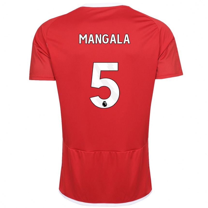 Women Football Orel Mangala #5 Red Home Jersey 2023/24 T-Shirt Canada