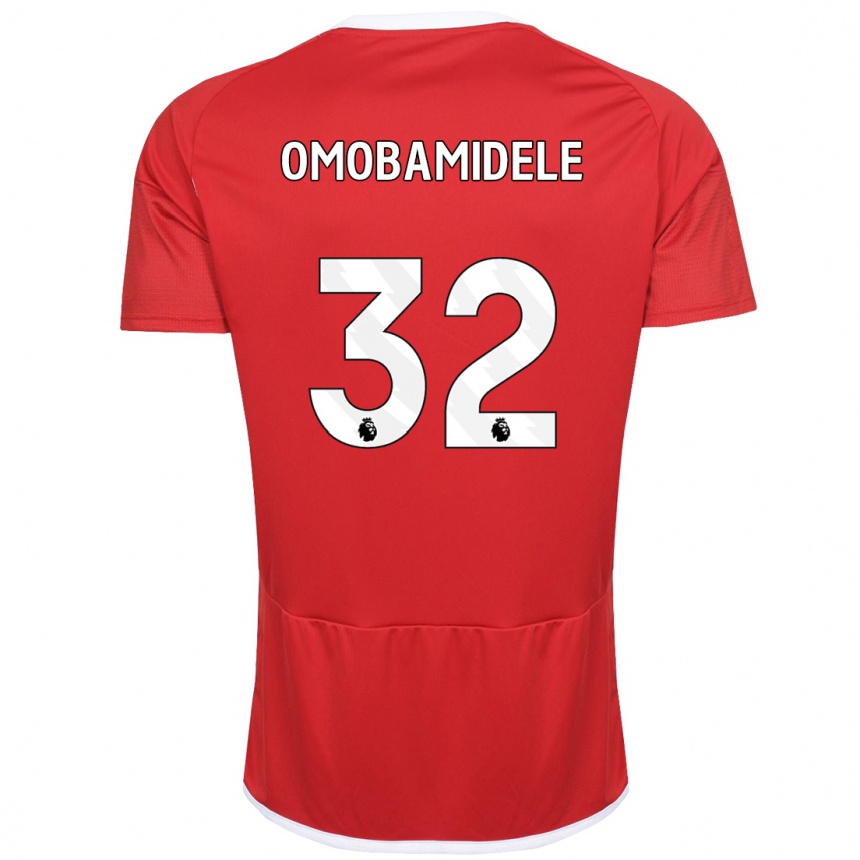 Women Football Andrew Omobamidele #32 Red Home Jersey 2023/24 T-Shirt Canada