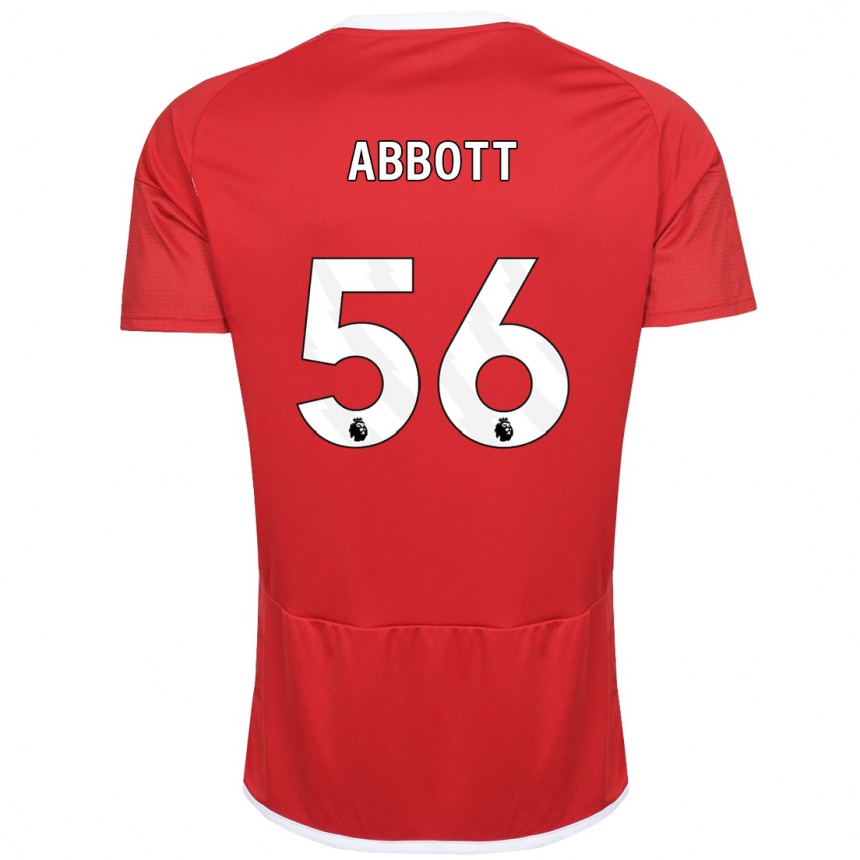 Women Football Zach Abbott #56 Red Home Jersey 2023/24 T-Shirt Canada