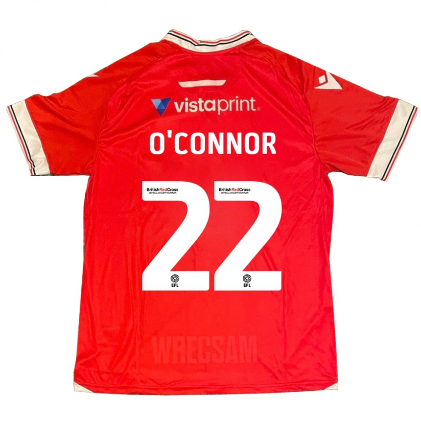 Femme Football Maillot Thomas O'connor #22 Rouge Tenues Domicile 2023/24 Canada