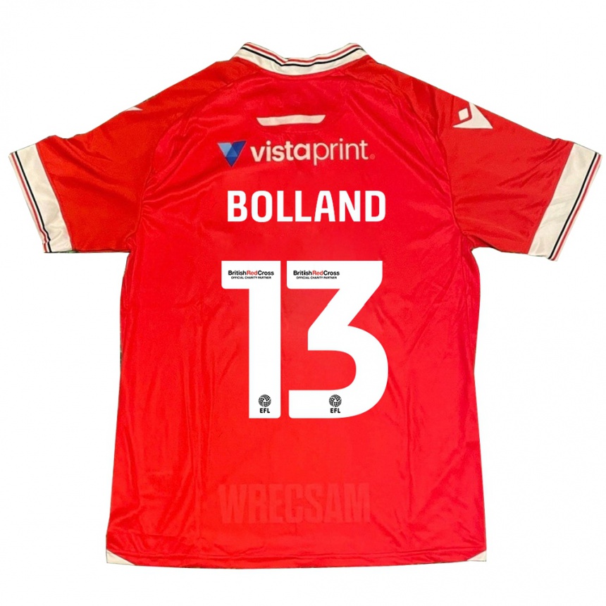 Women Football Charlotte Bolland #13 Red Home Jersey 2023/24 T-Shirt Canada