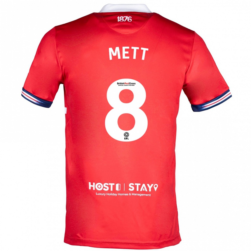 Women Football Jessica Mett #8 Red Home Jersey 2023/24 T-Shirt Canada