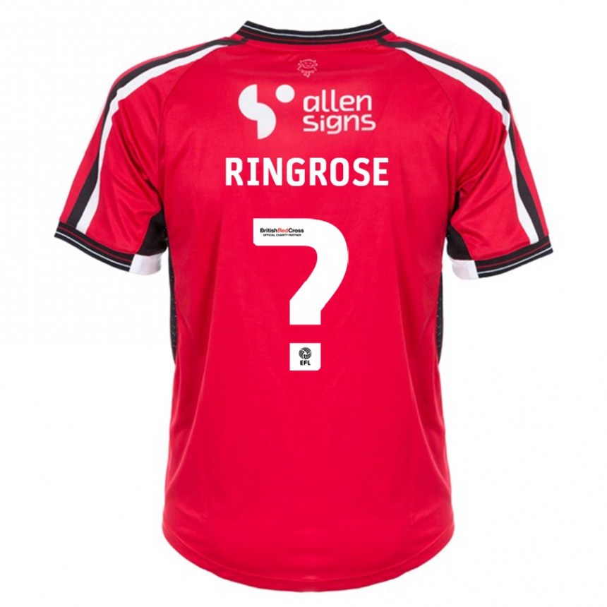 Women Football Abi Ringrose #0 Red Home Jersey 2023/24 T-Shirt Canada