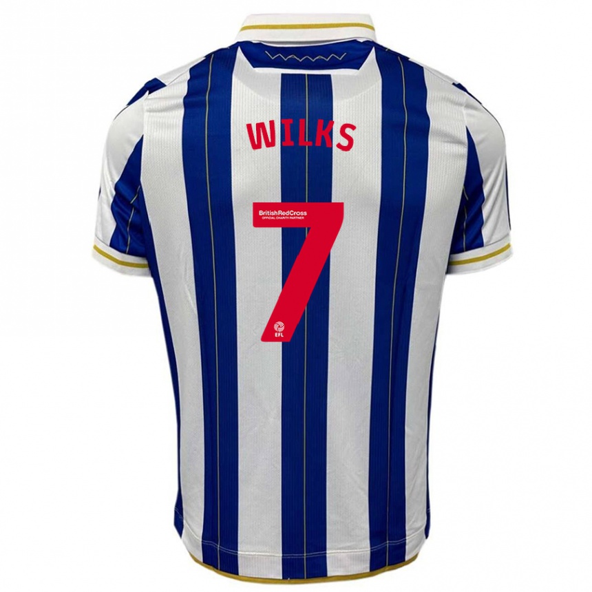 Women Football Mallik Wilks #7 Blue White Home Jersey 2023/24 T-Shirt Canada