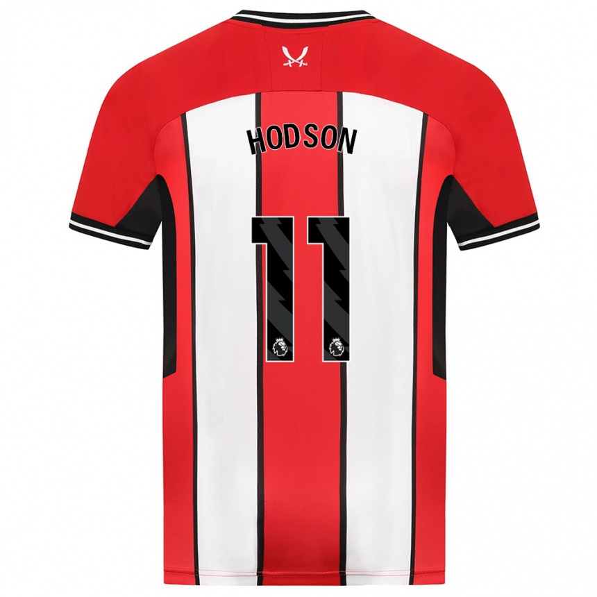 Women Football Ashley Hodson #11 Red Home Jersey 2023/24 T-Shirt Canada