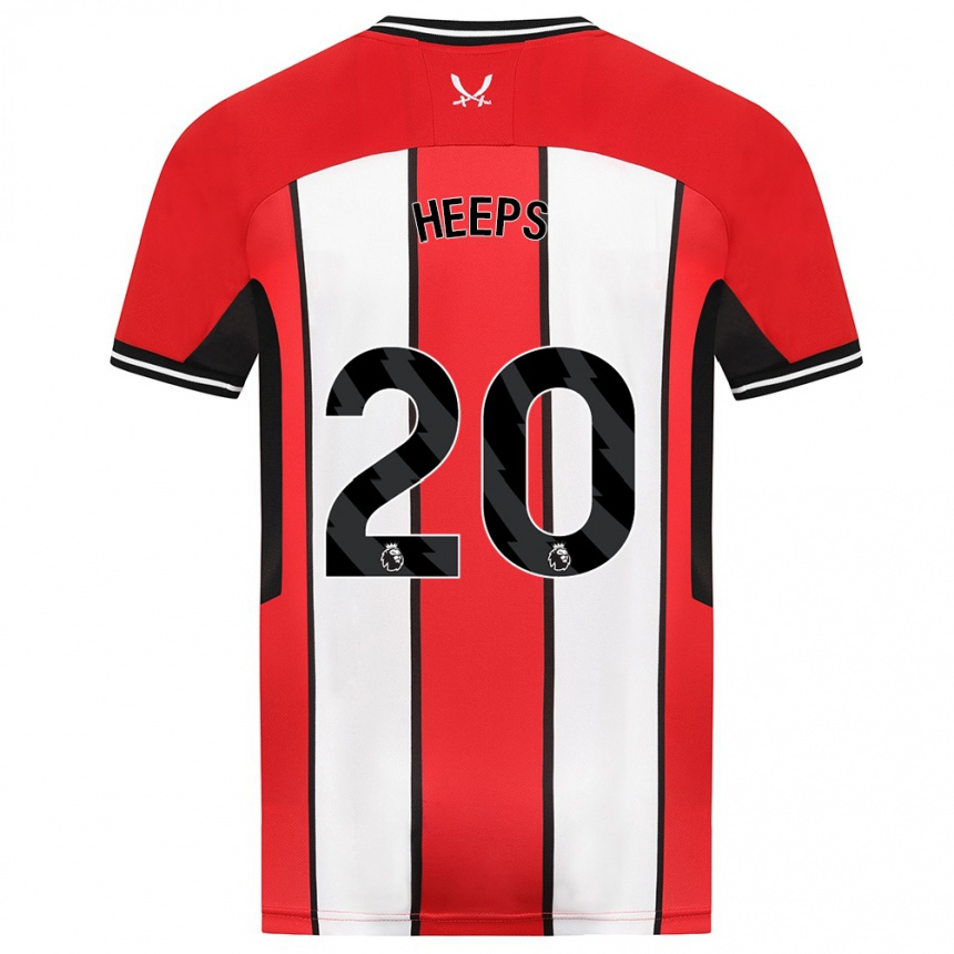 Women Football Eleanor Heeps #20 Red Home Jersey 2023/24 T-Shirt Canada