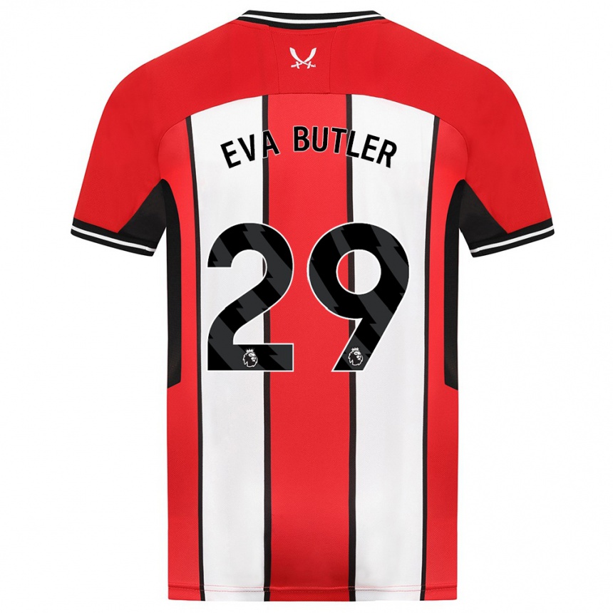 Women Football Eva Butler #29 Red Home Jersey 2023/24 T-Shirt Canada