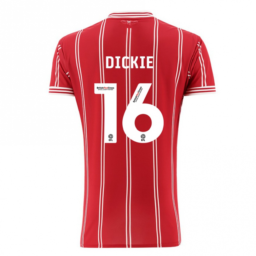 Femme Football Maillot Rob Dickie #16 Rouge Tenues Domicile 2023/24 Canada