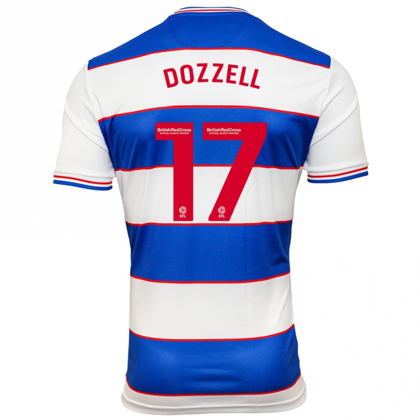 Women Football Andre Dozzell #17 White Blue Home Jersey 2023/24 T-Shirt Canada