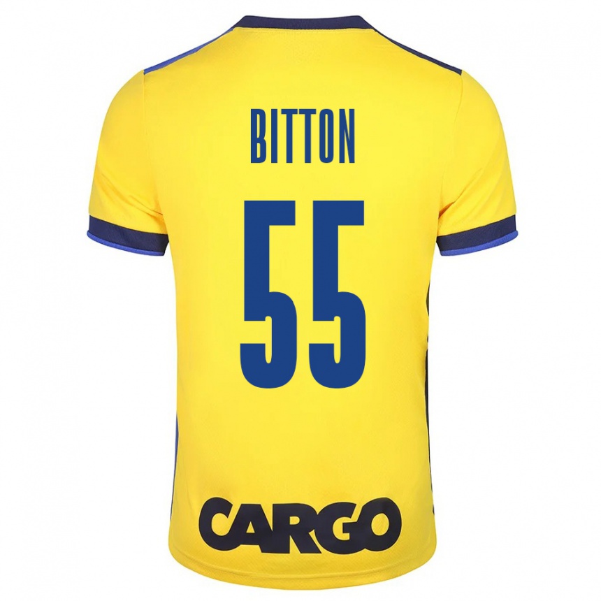 Women Football Nir Bitton #55 Yellow Home Jersey 2023/24 T-Shirt Canada