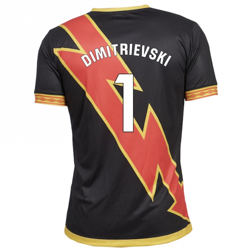 Women Football Stole Dimitrievski #1 Black Away Jersey 2023/24 T-Shirt Canada