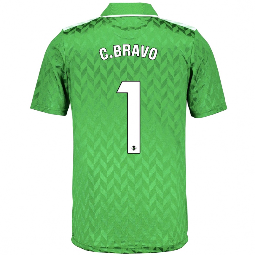 Women Football Claudio Bravo #1 Green Away Jersey 2023/24 T-Shirt Canada