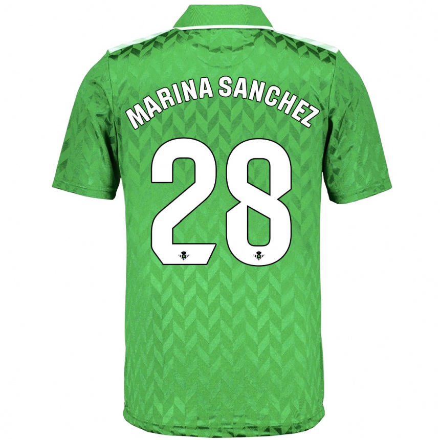 Women Football Marina Sánchez #28 Green Away Jersey 2023/24 T-Shirt Canada