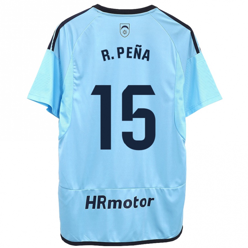 Women Football Rubén Peña #15 Blue Away Jersey 2023/24 T-Shirt Canada