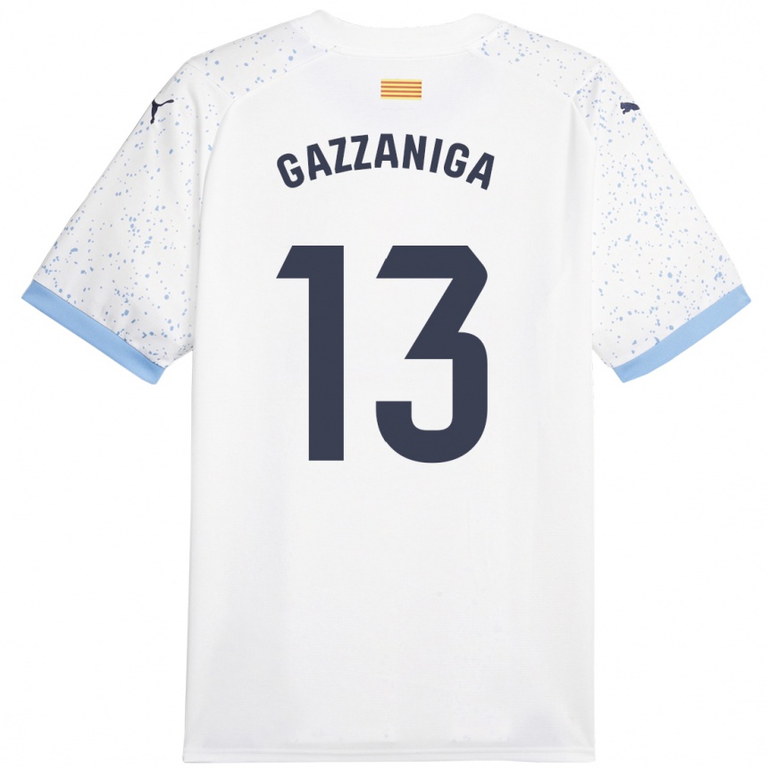 Women Football Paulo Gazzaniga #13 White Away Jersey 2023/24 T-Shirt Canada