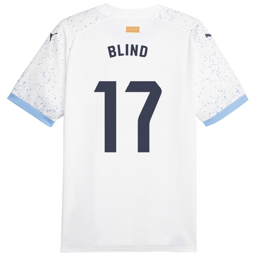 Women Football Daley Blind #17 White Away Jersey 2023/24 T-Shirt Canada