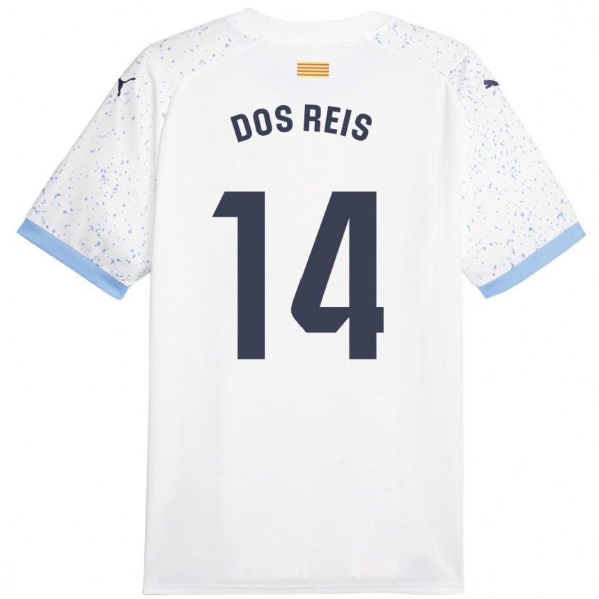 Women Football Leo Dos Reis #14 White Away Jersey 2023/24 T-Shirt Canada